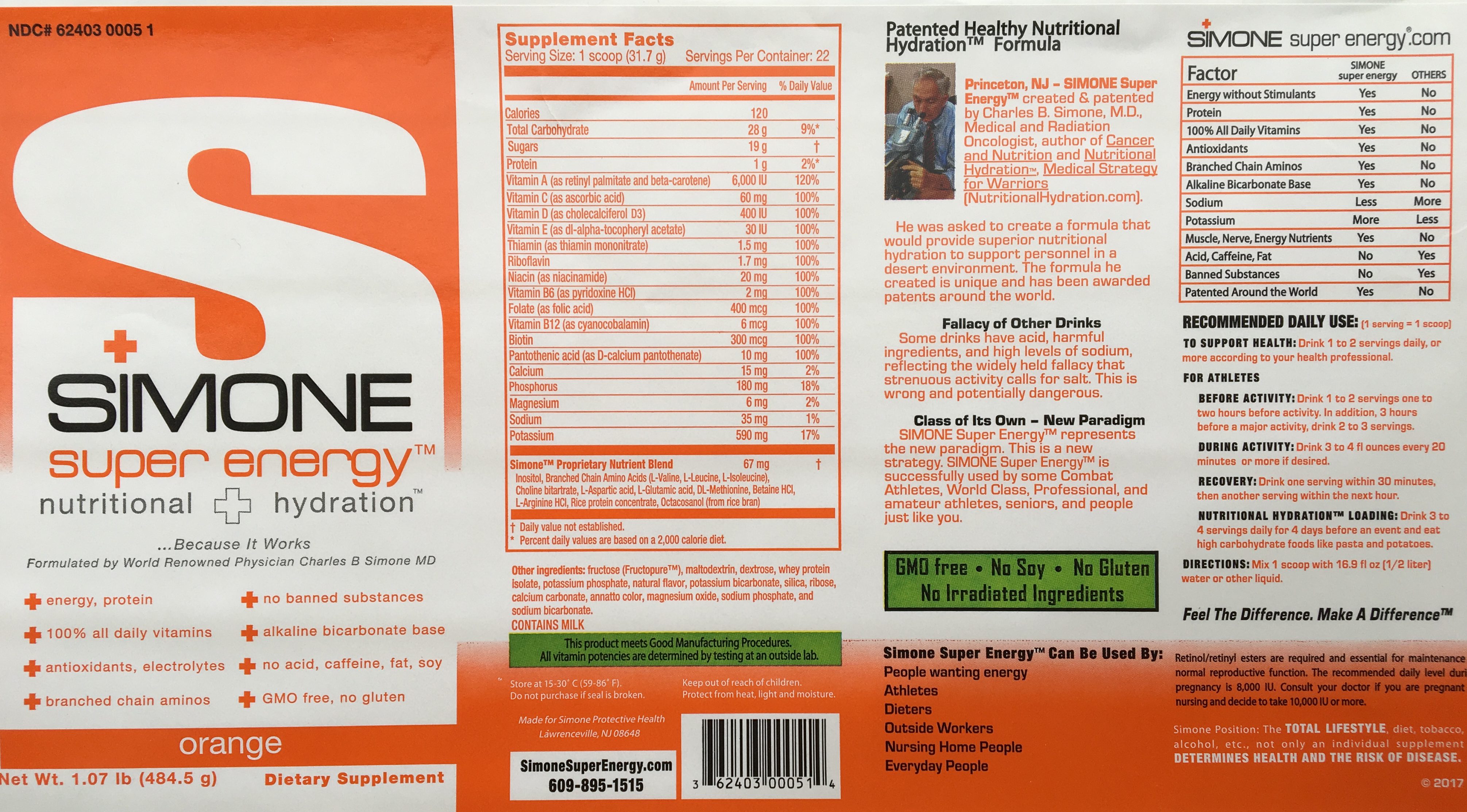 Simone Super Energy Formula That Provides Superior Nutritional