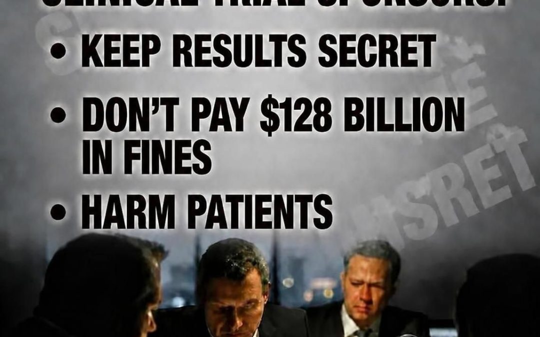 CLINICAL TRIAL SPONSORS: (1) KEEP RESULTS SECRET, (2) DON’T PAY $128 BILLION IN FINES, AND (3) HARM PATIENTS